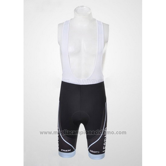 2011 Abbigliamento Ciclismo Trek Leqpard Celeste e Nero Manica Corta e Salopette